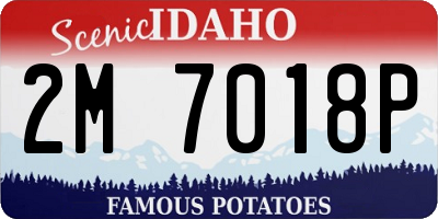 ID license plate 2M7018P