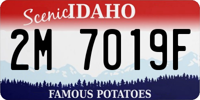 ID license plate 2M7019F
