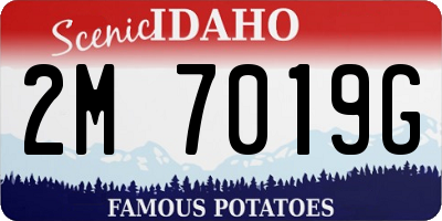 ID license plate 2M7019G