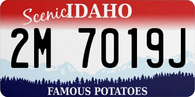 ID license plate 2M7019J