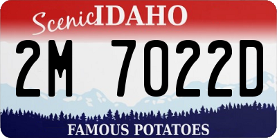 ID license plate 2M7022D