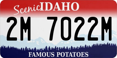 ID license plate 2M7022M