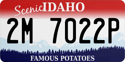 ID license plate 2M7022P