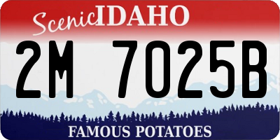 ID license plate 2M7025B