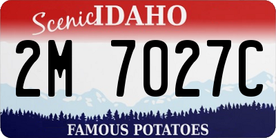 ID license plate 2M7027C