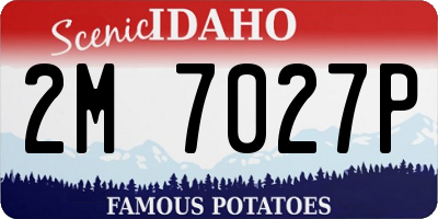 ID license plate 2M7027P