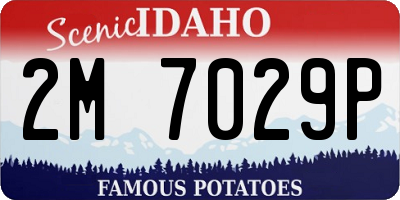 ID license plate 2M7029P