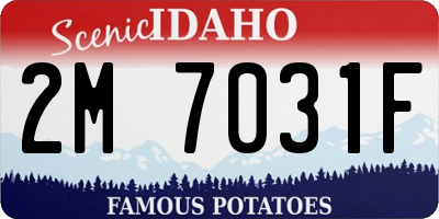 ID license plate 2M7031F