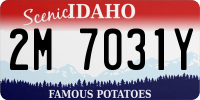 ID license plate 2M7031Y