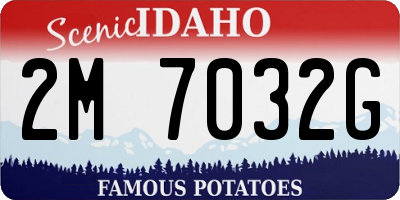 ID license plate 2M7032G