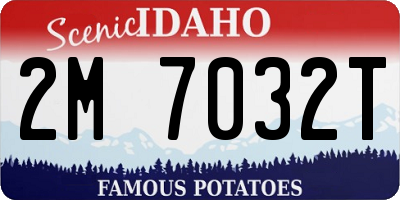 ID license plate 2M7032T