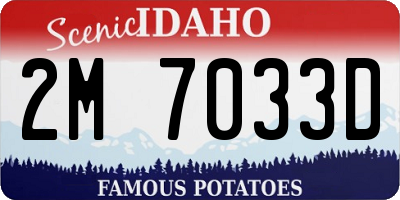 ID license plate 2M7033D