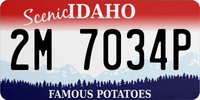 ID license plate 2M7034P