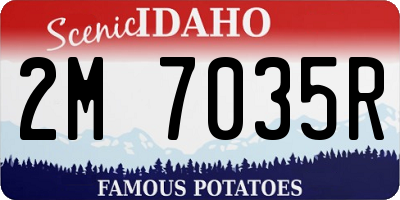 ID license plate 2M7035R