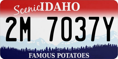 ID license plate 2M7037Y