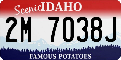 ID license plate 2M7038J