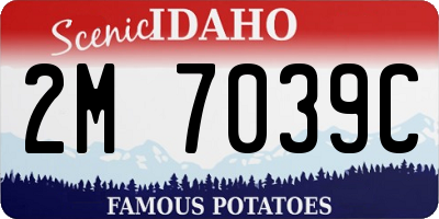 ID license plate 2M7039C