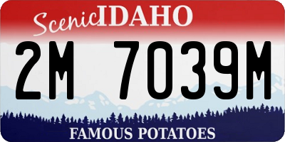 ID license plate 2M7039M