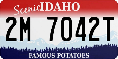 ID license plate 2M7042T
