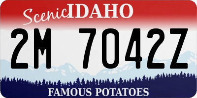 ID license plate 2M7042Z