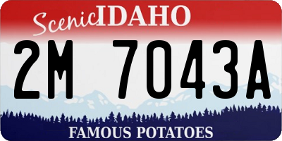 ID license plate 2M7043A