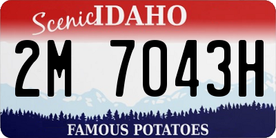 ID license plate 2M7043H