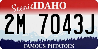 ID license plate 2M7043J