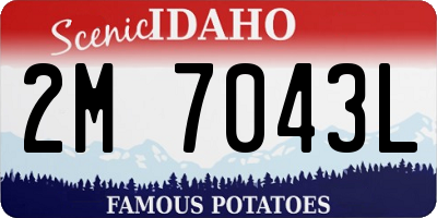 ID license plate 2M7043L