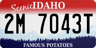 ID license plate 2M7043T