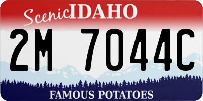 ID license plate 2M7044C