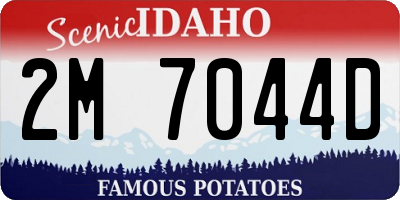 ID license plate 2M7044D