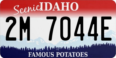 ID license plate 2M7044E
