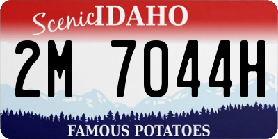 ID license plate 2M7044H