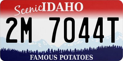 ID license plate 2M7044T