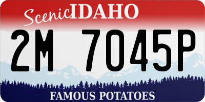 ID license plate 2M7045P
