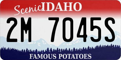 ID license plate 2M7045S