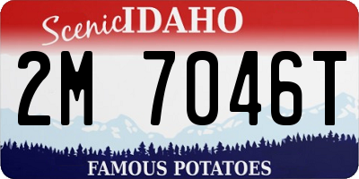 ID license plate 2M7046T