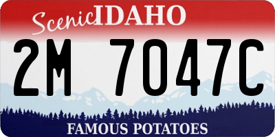 ID license plate 2M7047C