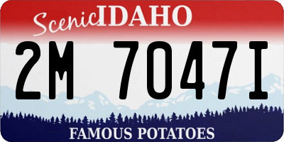 ID license plate 2M7047I