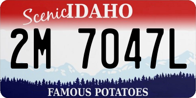 ID license plate 2M7047L