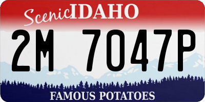 ID license plate 2M7047P