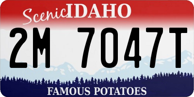 ID license plate 2M7047T