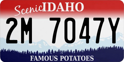 ID license plate 2M7047Y