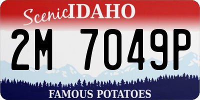 ID license plate 2M7049P