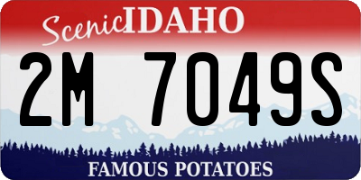ID license plate 2M7049S