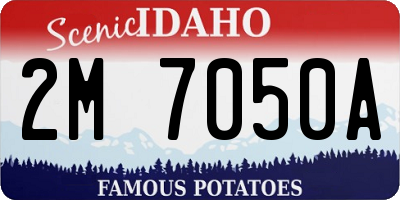 ID license plate 2M7050A