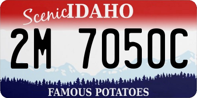 ID license plate 2M7050C