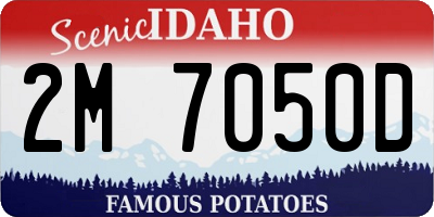 ID license plate 2M7050D