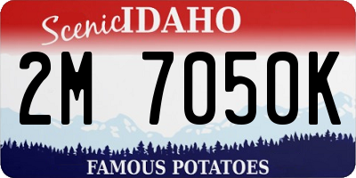 ID license plate 2M7050K