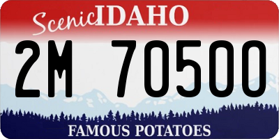 ID license plate 2M7050O